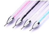 Vivid Nails Dual-Ended Nail Rhinestone Picker Wax Tip Pen Pick Up Applicator Dual Tips Dotting Pen Beads Gems Crystals Stud Manicure Nail Art Tool