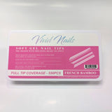 Vivid Nails Soft Gel Nail Tips, 550 pcs (French Bamboo)