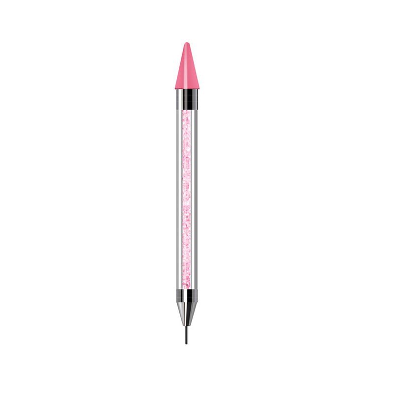 Wax Pencil for Rhinestones,Acrylic Handle Rhinestone Applicator Double Head  Dotting Pen Jewel Rhinestone Picker Tool with Storage Case (White)