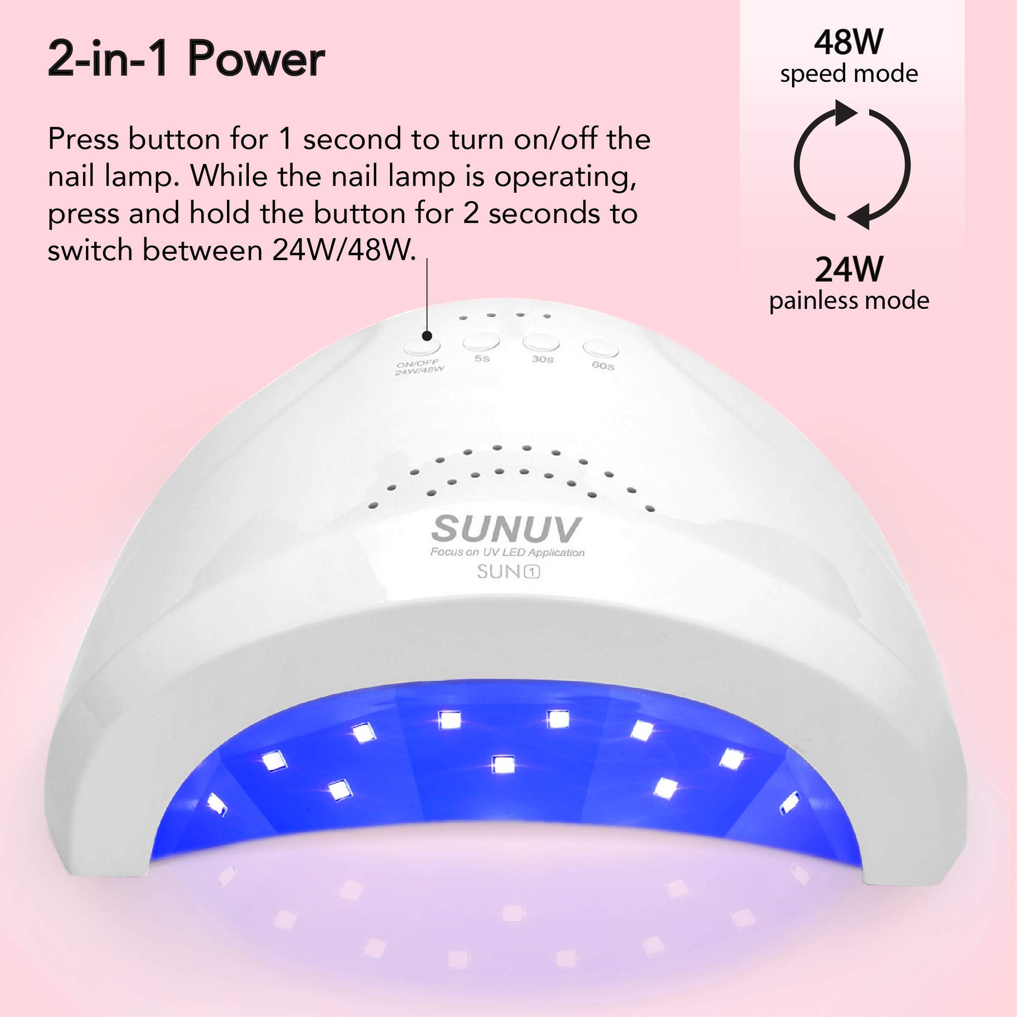 Amazon.com: SUNUV LED UV Light for Nails, Quick Drying LED UV Nail Lamp,  Nail Light with Wide Compatibility, UV Light for Gel Nails, Compact UV Lamp  for Gel Nails, Sun9C Nail Dryer :
